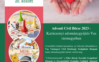 „Ajándékozz élményt!” – Adventi Civil Börze 2023. – Folyamatosan érkeznek az adományok